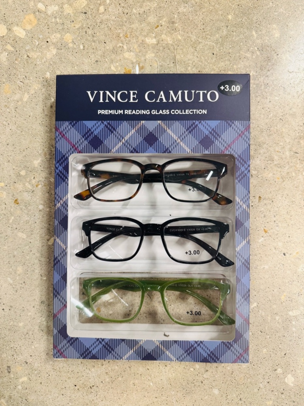 NEW VINCE CAMUTO 3-PK PREMIUM READING GLASSES READERS +3.00